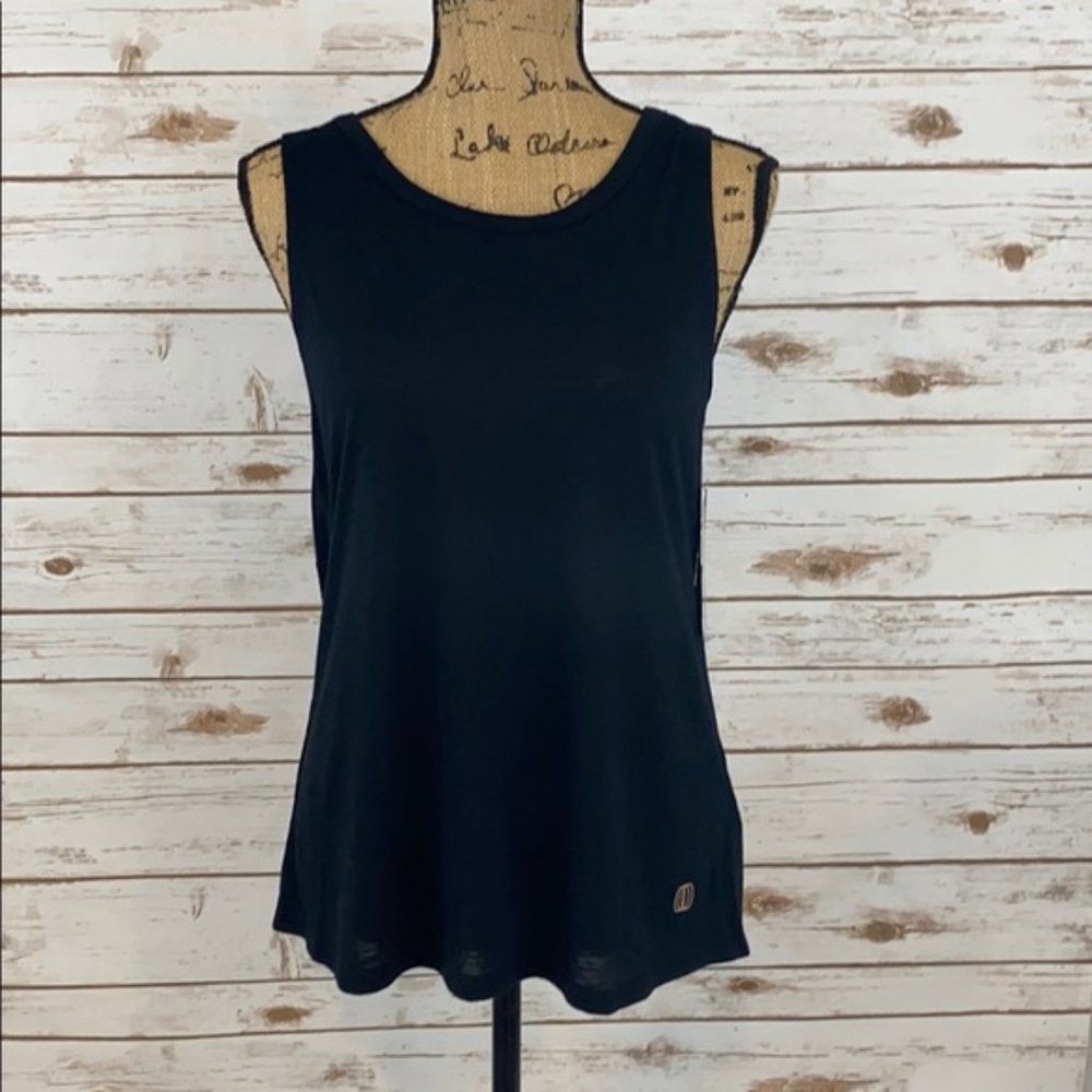 NWT Balance Collection - Black Keyhole Hi-Lo Tank Top, Sleeveless, Open Back